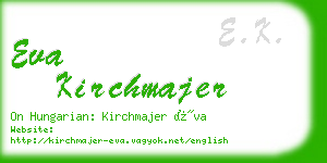 eva kirchmajer business card